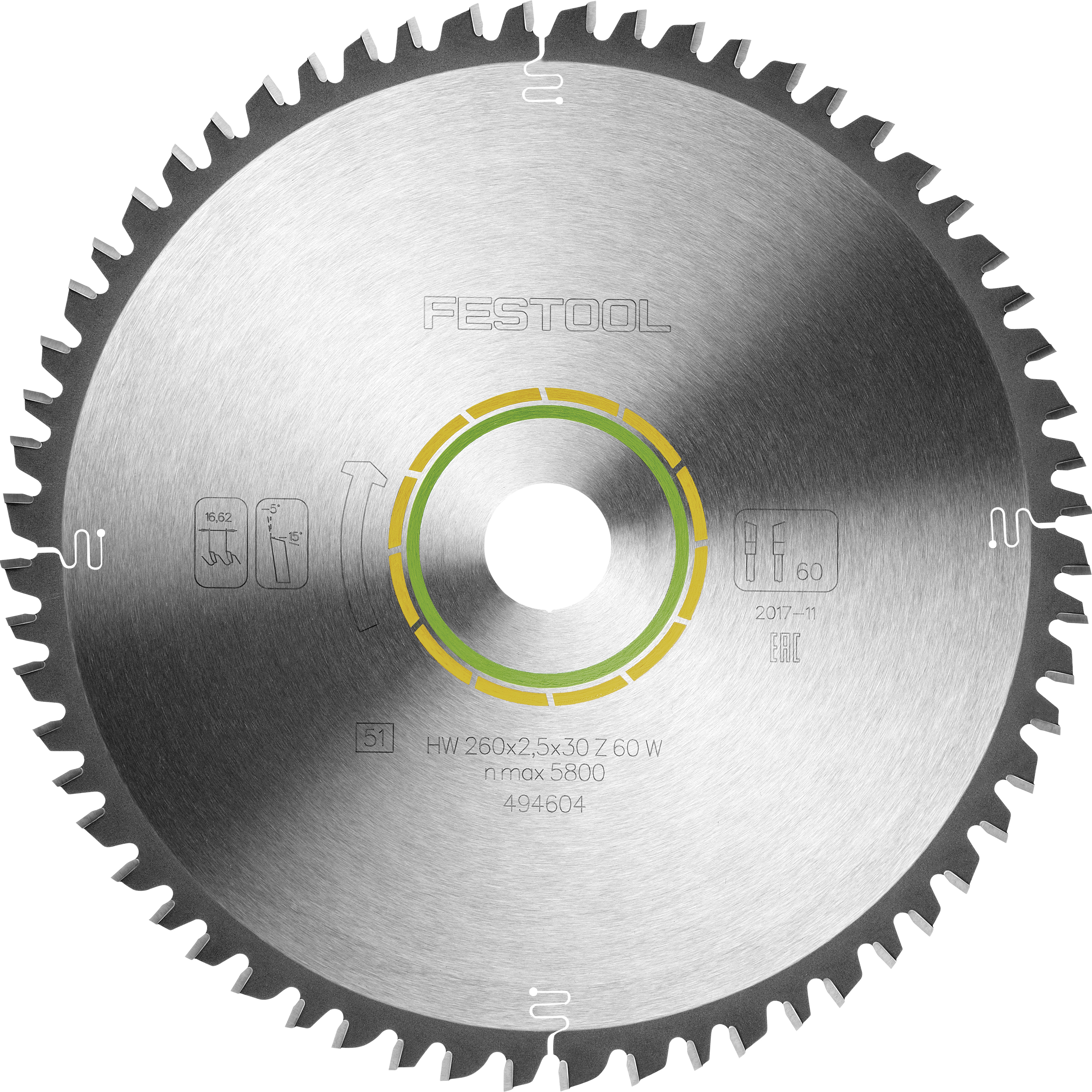 Циркулярен диск WOOD UNIVERSAL, HW 260x2.5x30 W60