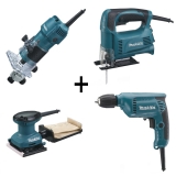 Бормашина - 6413 + Шлайф вибрационен - BO 4557 + Фреза - 3709 + Прободен трион - 4326