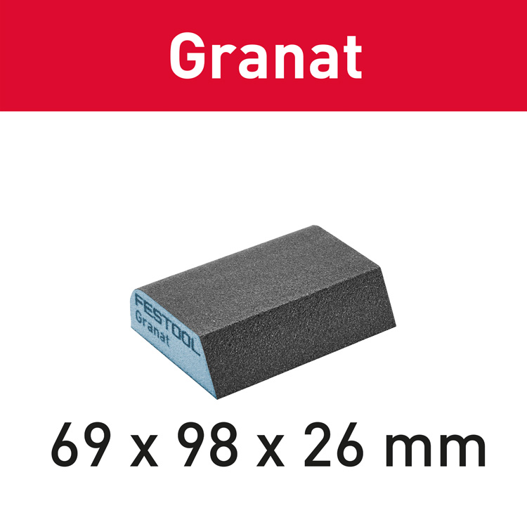 Ръчен шлайфблок Granat, 69x98x26 120 CO GR/6