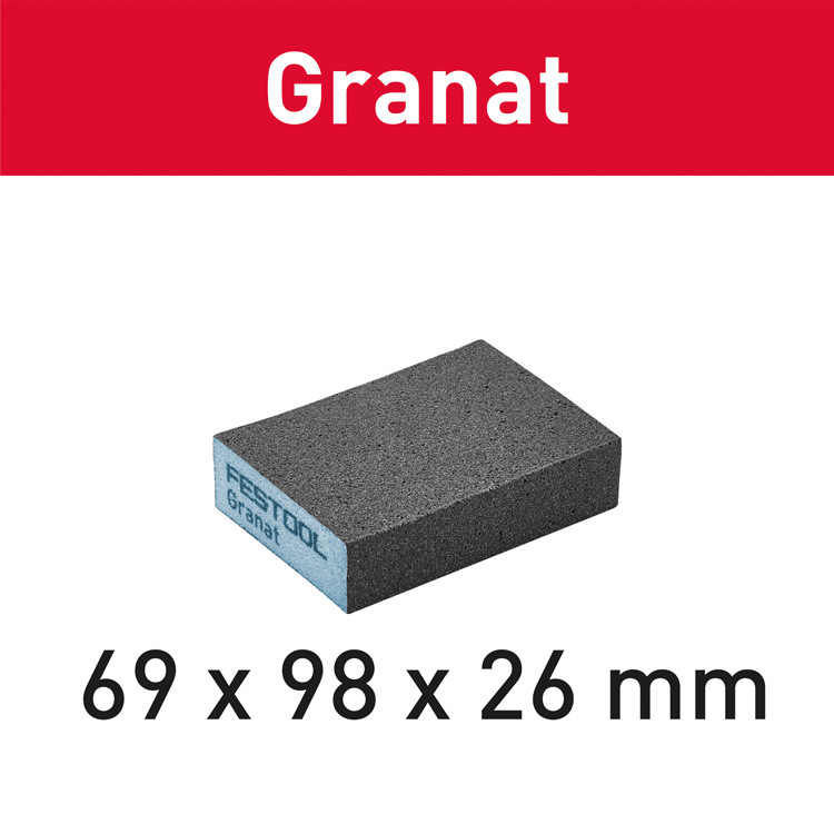 Ръчен шлайфблок Granat, 69x98x26 120 GR/6