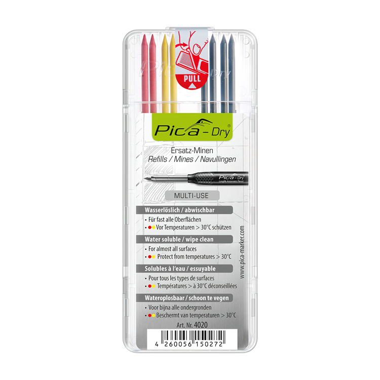 Цветни пълнители за автоматичен молив - Pica-Dry Refills
